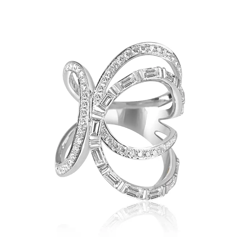 18K White Gold Diamond Ring